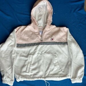 Tommy Hilfiger Pink and White Hoodie